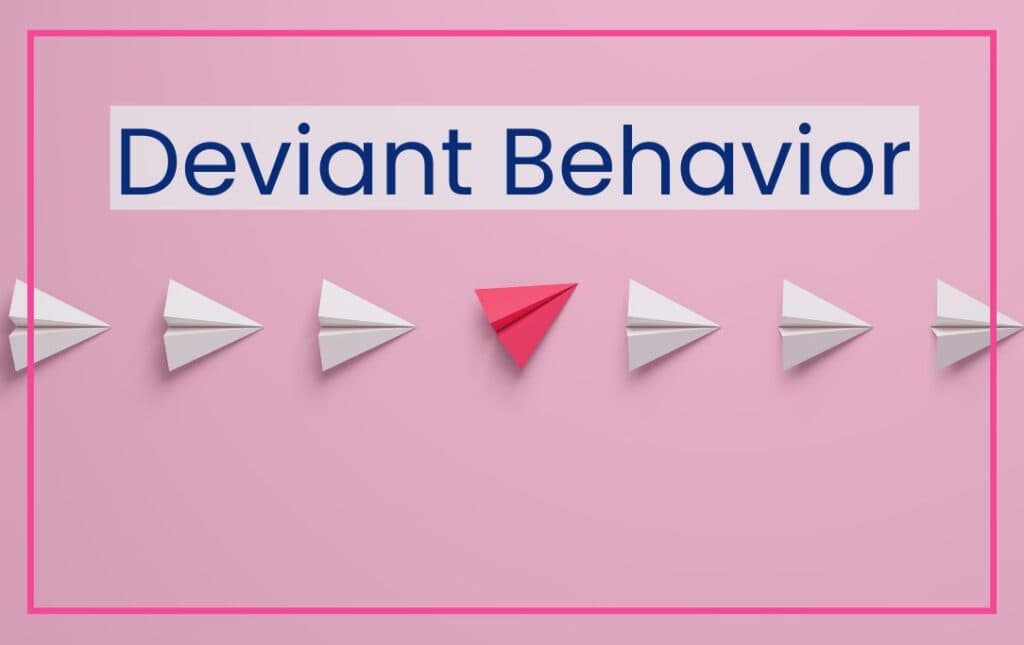 Deviant Behavior with several white paper airplanes and one red paper airplane